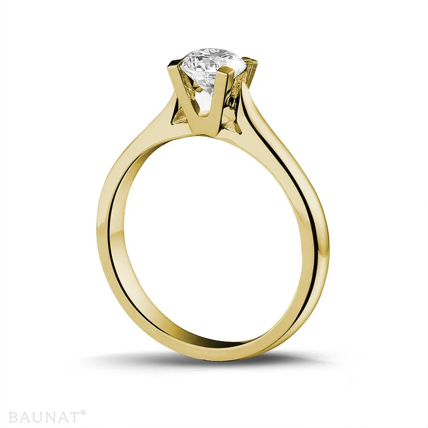0.50 quilates anillo solitario diamante en oro amarillo 