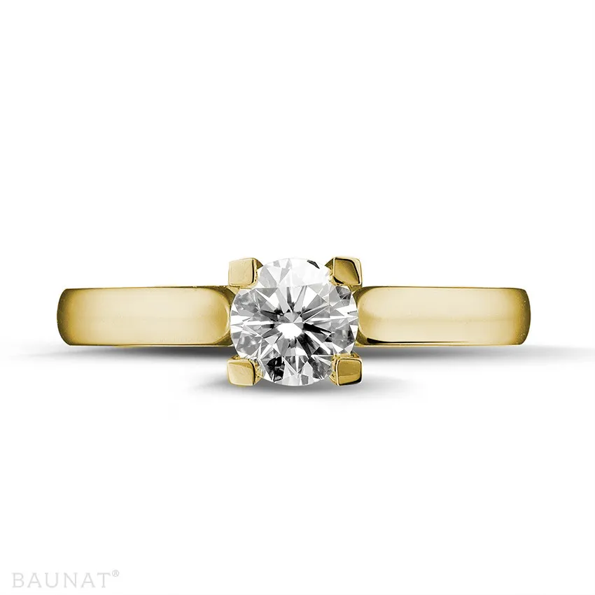 0.50 quilates anillo solitario diamante en oro amarillo 