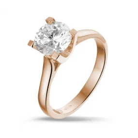 1.50 quilates anillo solitario diamante en oro rojo 