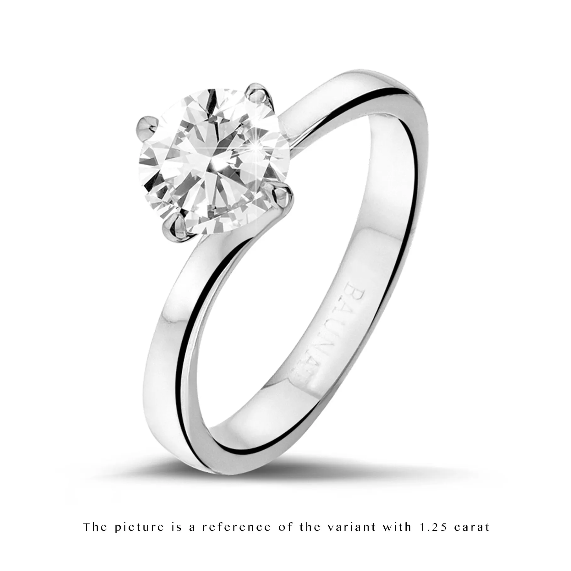 1.50 quilates anillo solitario diamante en platino 