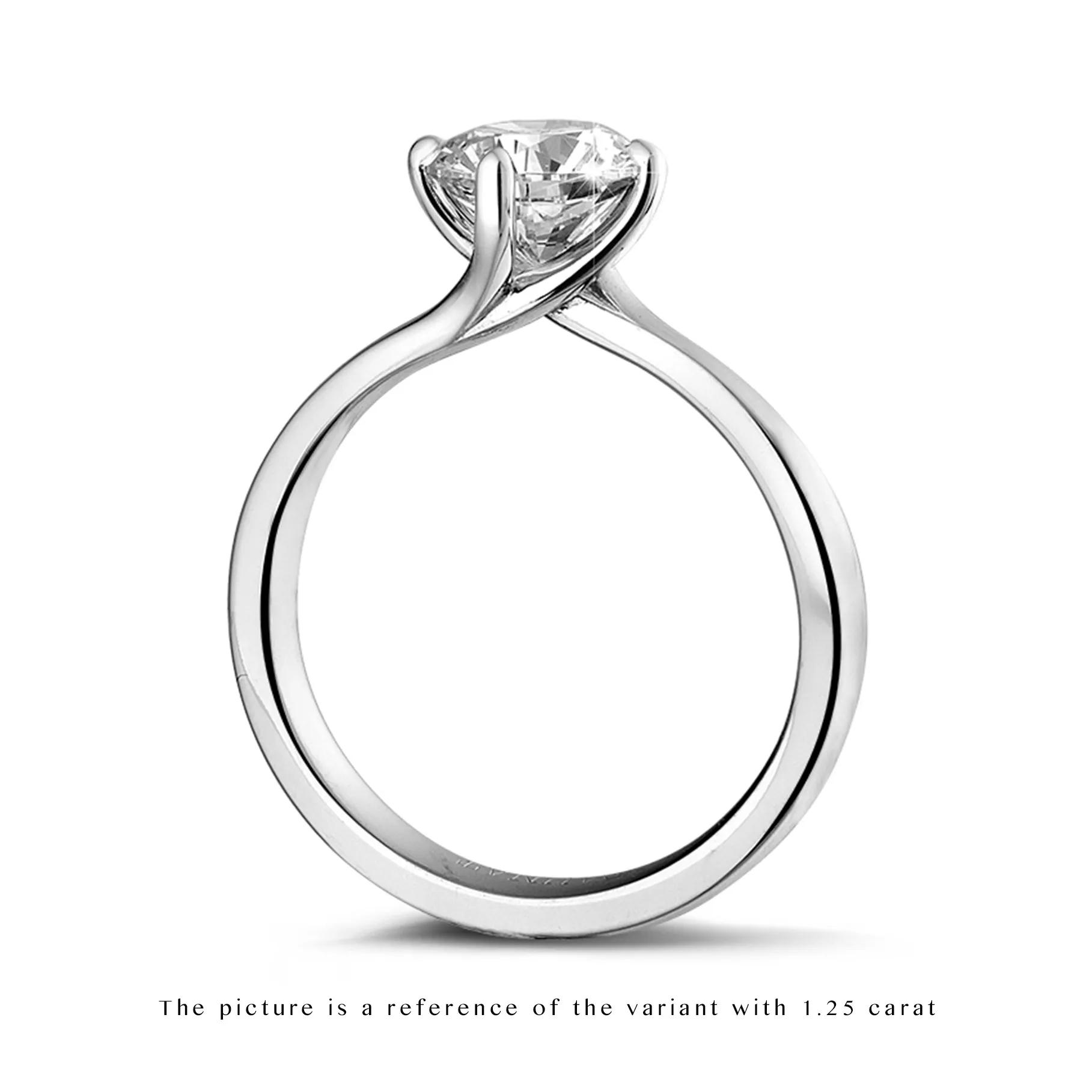1.50 quilates anillo solitario diamante en platino 