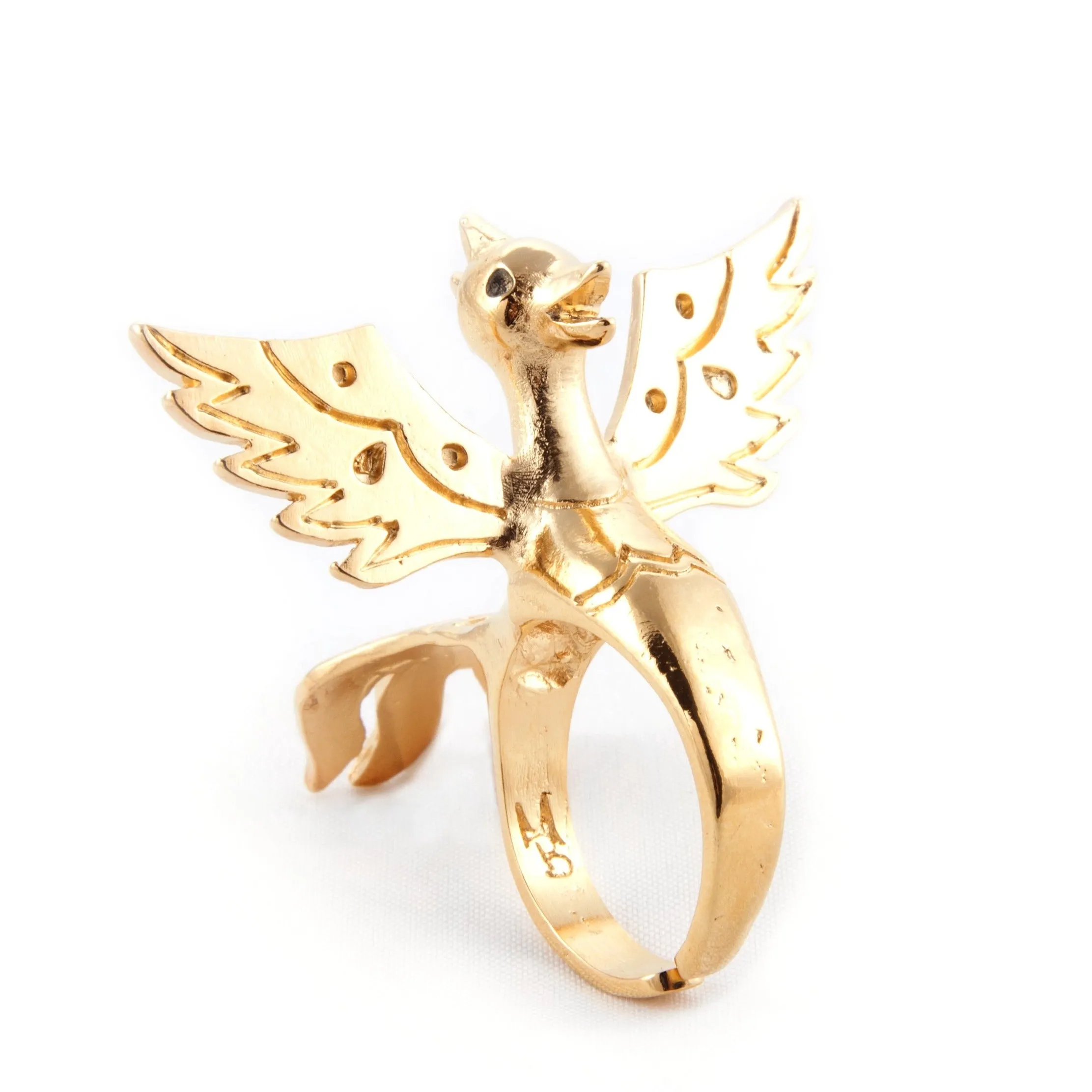 Anillo Sirena en Chapa de Oro