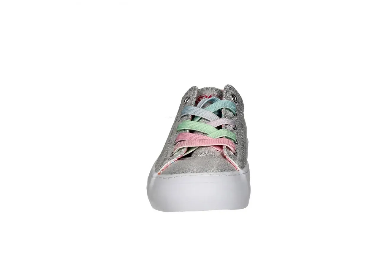 Blucher Glitter Plata Cordon Multi Doble Piso