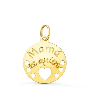 Colgante Chapa Oro 18K Mamá Te quiero
