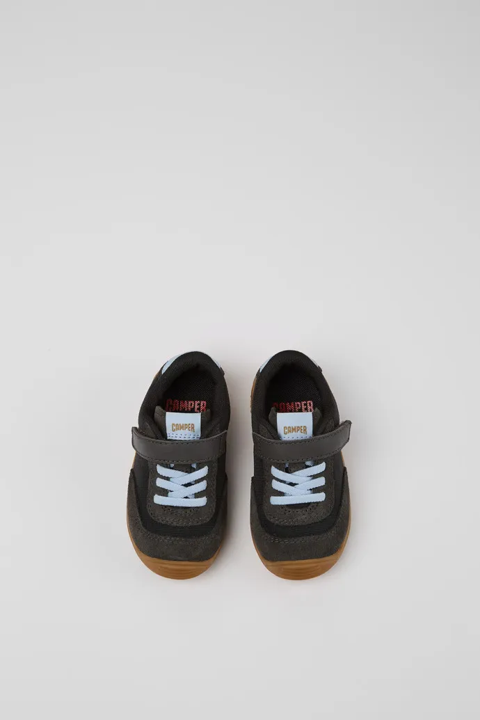 Dadda Sneakers de tejido negro y nobuk para niños