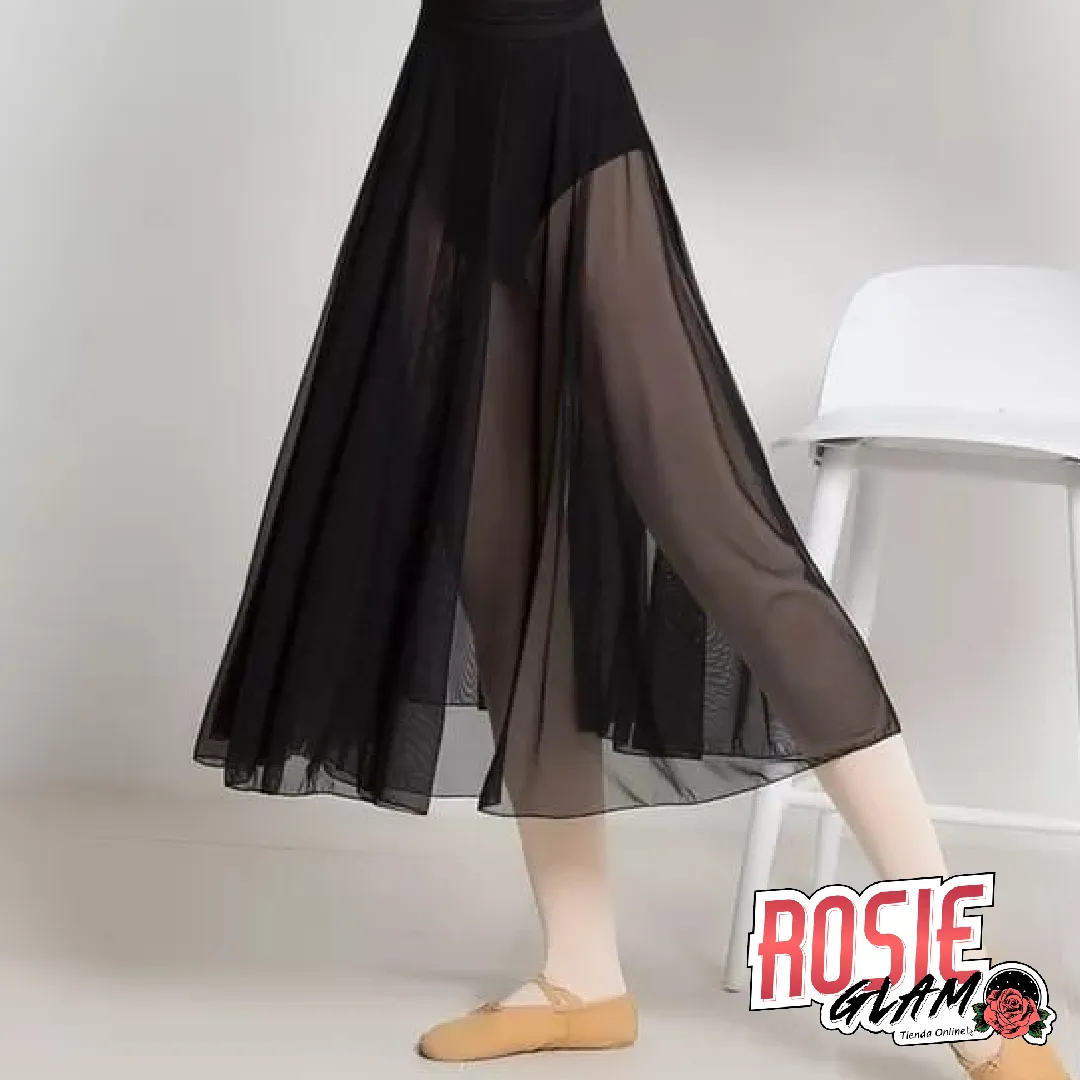 FALDA ROTONDA LARGA MALLA  ROSIEGLAM
