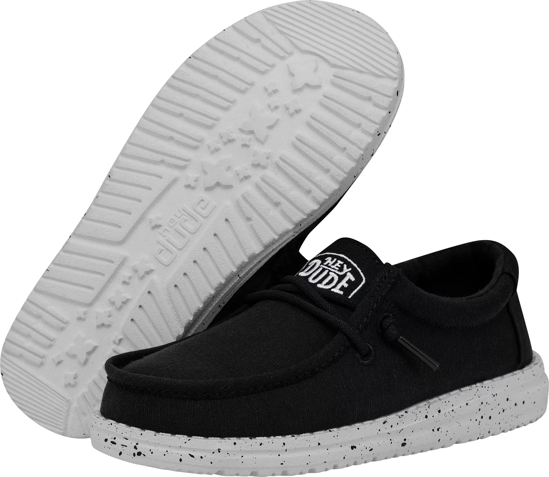 HEY DUDE WALLY YOUTH SLUB CANVAS BLACK