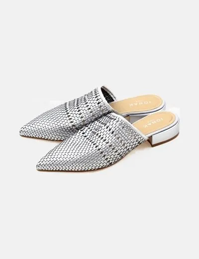Jonak Mules trenzados plata