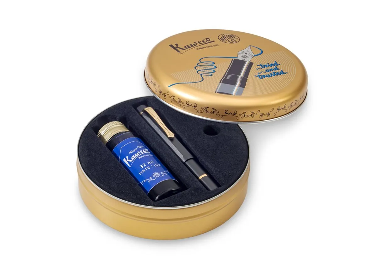 Kaweco pluma estilográfica de émbolo AL Sport Starter Set