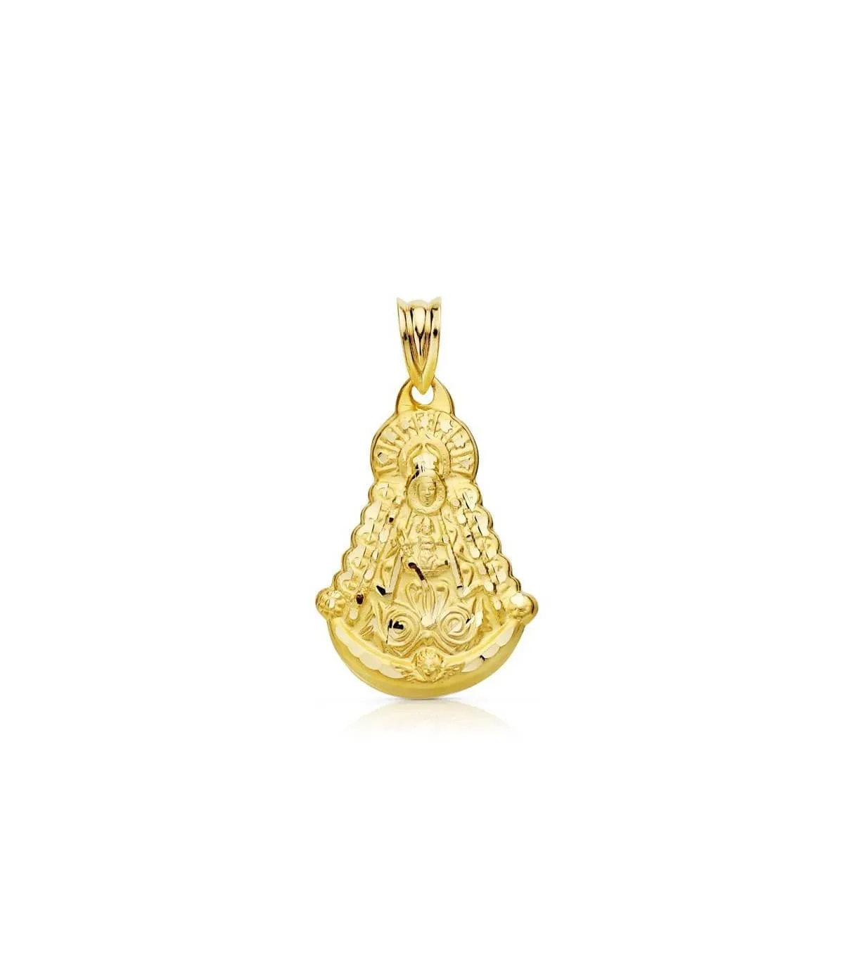 Médaille Vierge du Rocio silhouette or 18K 25mm