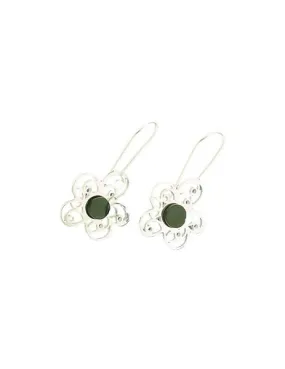 pendientes fink flor azabache