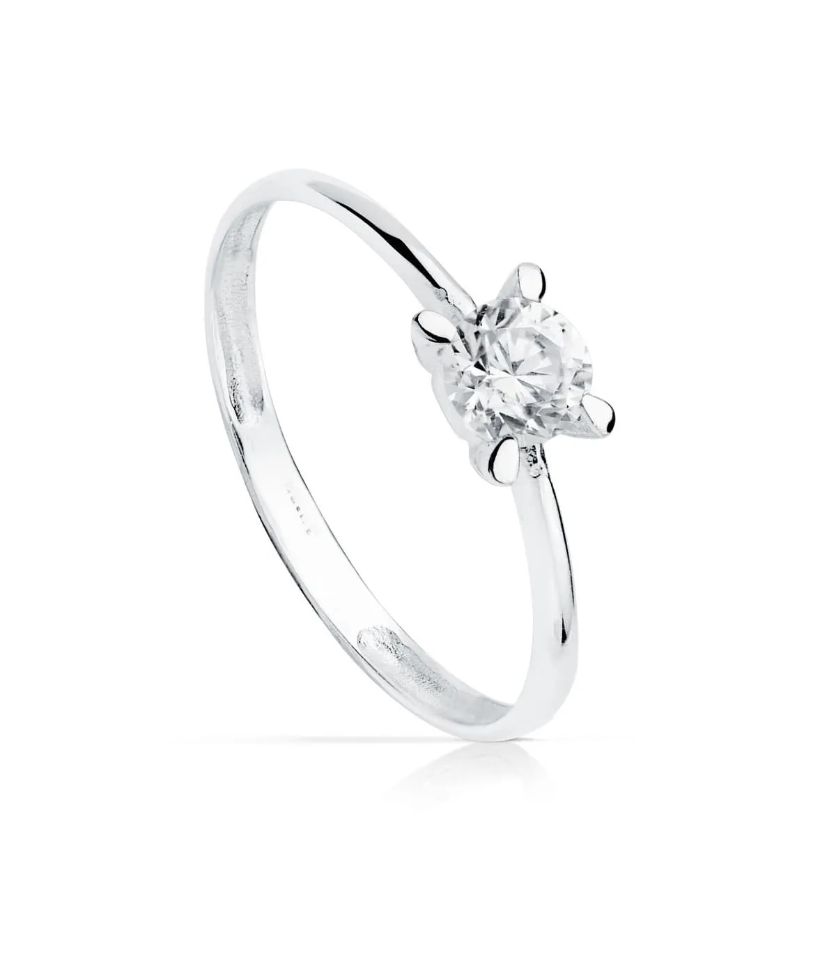 Solitaire Femme Or blanc 18k Vicence