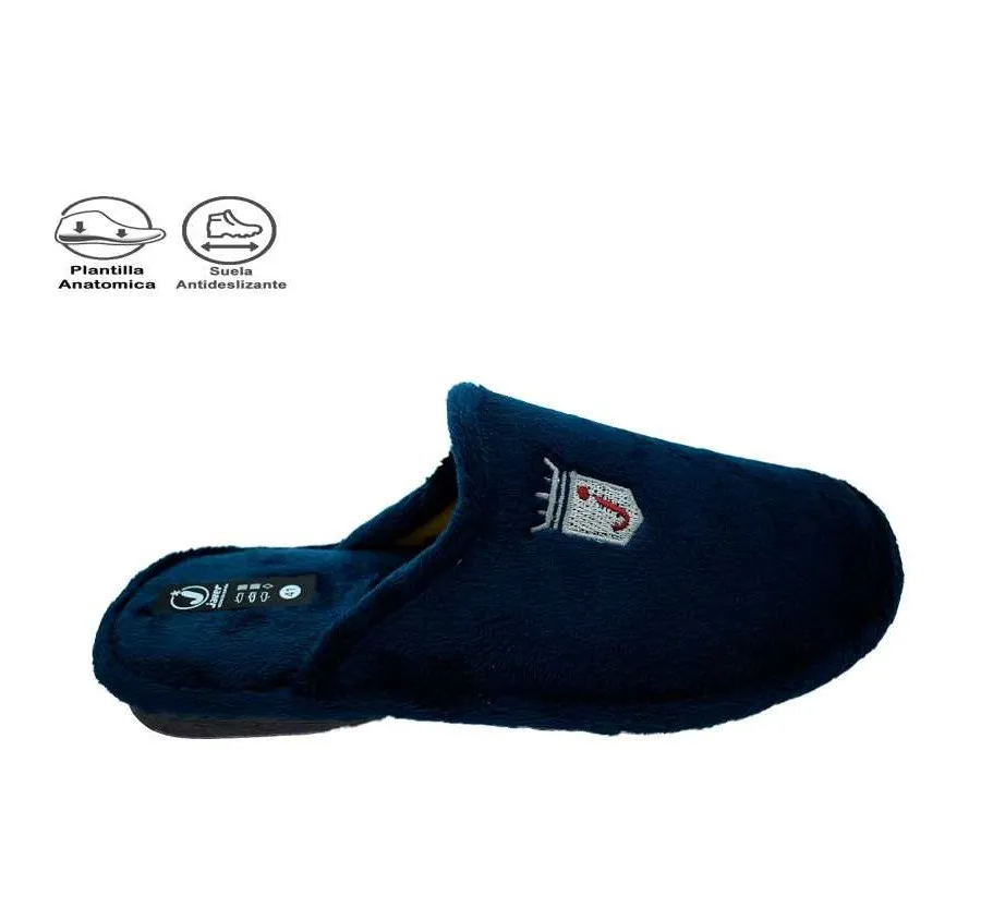 ZAPATILLA JAVER 35206 CÓMODA DE CASA PARA HOMBRE MARINO PLANTA ACOLCHADA SUELA ANTIDESLIZANTE PISO BIORELAX 26448